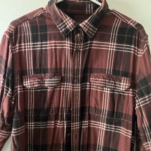 George plaid button down